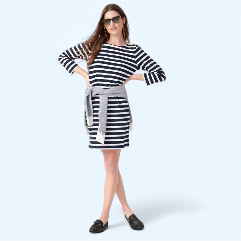 J. Crew Striped Nautical Striped Dress - Picture 1 of 5